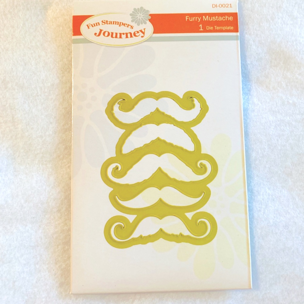 COPY - New Spellbinders furry mustache die cut scrapbook. Copy